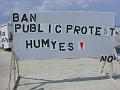 Ban public protest - humyes! no